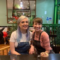 All smiles   at Megafauna in Southport