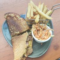 Breakfast omelette and chips at Megafauna in Southport