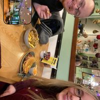 Cheese, onion, mushroom and bacon omelette, Christmas poutine and (not pictured) the mega breakfast - all absolutely banging  at Megafauna in Southport