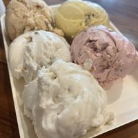 5 scoop flight   at Clementine's Naughty & Nice Creamery in Clayton