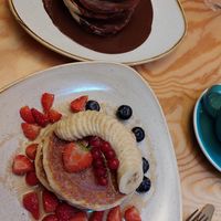 Fruit circle and Holy dark. Both vegan options. Highly recommended!😊 at LEO Pancakes in Leuven
