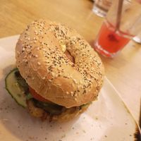 Vegan bagel at LEO Pancakes in Leuven