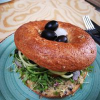 Un-tuna bagel at LEO Pancakes in Leuven