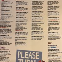 Vegan burger options  at The Grazing Shed in Cardiff