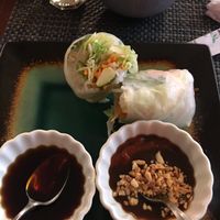 Fresh spring rolls! Pictured here without tofu, but it can be added.  at Thantawan Thai in Dracut