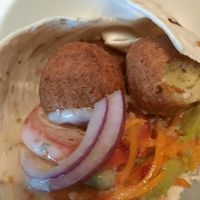 Wrapped-up balls: essentially Swedish Balls with salad in a wrap at Goed Proeven in Arnhem