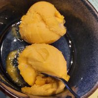 Homemade vegan mango ice cream at Goed Proeven in Arnhem