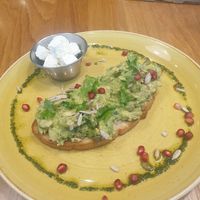 Avocado smash + feta at DXB - Giraffe - T1 in Dubai