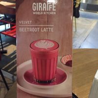 Special flavored vegan friendly latte at DXB - Giraffe - T1 in Dubai