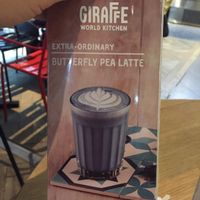 Special flavored vegan friendly latte at DXB - Giraffe - T1 in Dubai