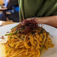 Chilli pasta at Nammi Plant Lab in Seoul
