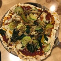 veggie pizza at Nammi Plant Lab in Seoul