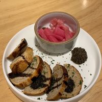 Free appetizer bread at Nammi Plant Lab in Seoul