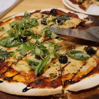 Pizza Margherita at Nammi Plant Lab in Seoul