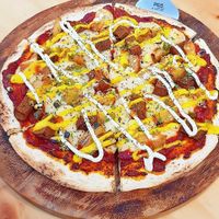 Steak margherita pizza at Nammi Plant Lab in Seoul