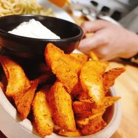 Wedge potatoes at Nammi Plant Lab in Seoul