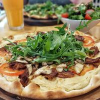 Bacon pizza (recommended!) at Nammi Plant Lab in Seoul