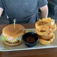 The impossible burger with vegan mayo and vegan cheese  at Bru Burger Bar in Westerville