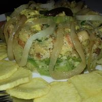 Tofu com broa em cama de legumes ? Maravilhoso at Porta 45 in Tomar