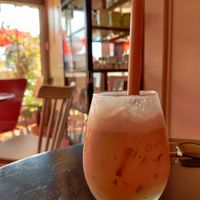 Ice coffee (coconut) at Cafe Eh Eh in Vang Vieng