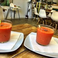 Gazpacho soup !  at Element Cafe in Tarifa