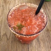 Strawberry margarita with spicy option at The Green Room in Lagos