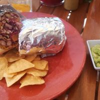 Burrito (ask it vegan) and guacamole at The Green Room in Lagos