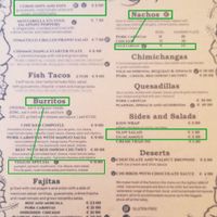 Menu. Vegan on demand cercled in green at The Green Room in Lagos