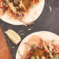 Vegan falafel taco at The Green Room in Lagos