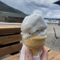 Mostly licked ice cream 👅 🍦   at Miyauchi's Snack Bar in Grand Lake