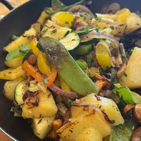 veggies, with potatoes at Kirchenwirt in Strobl