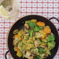 Vegan dish at Kirchenwirt in Strobl