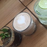 espresso tonic, chai latte, lemonade at blaenk in Lueneburg