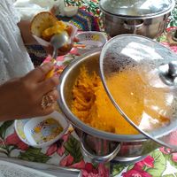 Caruru filling at Acarajé da BaiAnna in Rio De Janeiro