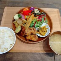 Vegan plate at One Drop Cafe in Yokosuka