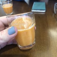 Carrot banana juice that came before the meal   at One Drop Cafe in Yokosuka