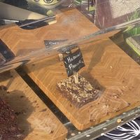 Hazelnut Praline brownies  at Dark Matters in Bristol