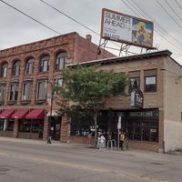 Line outside waiting in the heat for good food at Trio Plant-Based in Minneapolis