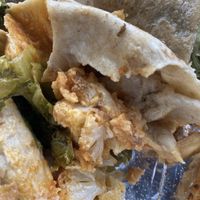 Boolin Buffalo Wrap made with cauliflower not Gardein chkn as the menu described   at Trio Plant-Based in Minneapolis