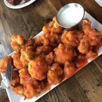 Cauliflower wings!  at Trio Plant-Based in Minneapolis