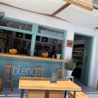 Some spots to sit and eat too at Blender in Antiparos