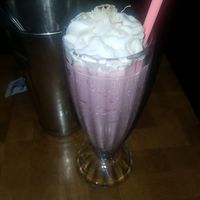 Vegan raspberry coconut milkshake  at Holsteins in Las Vegas