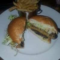 Fun-ghi burger subbed veggie patty and vegan cheese  at Holsteins in Las Vegas
