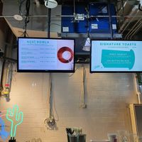 Menu board at An Acai Affair - Duo Bugis in East Singapore