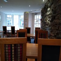 Indoor seating at Caffi Colwyn in Caernarfon