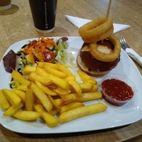 Vegan burger at Caffi Colwyn in Caernarfon