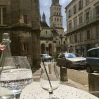 View from the terrace at 66 Green Restaurant in Perigueux