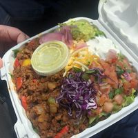 Plato Luna Verde with Soy Chorizo  at Luna Verde Vegan Mexican Restaurant in Bradley Beach