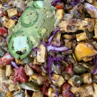 Todo Nachos Muy Muy Grande 🤤 at Luna Verde Vegan Mexican Restaurant in Bradley Beach