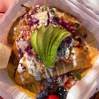 No huevos rancheros brunch empanadas  #Veganuary at Luna Verde Vegan Mexican Restaurant in Bradley Beach